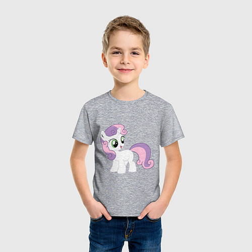 Детская футболка Пони Крошка Бель / Меланж – фото 3