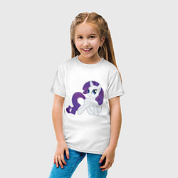 Футболка хлопковая детская Пони Рарити, цвет: белый — фото 2