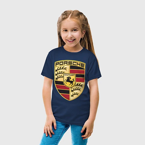 Детская футболка Porsche / Тёмно-синий – фото 4