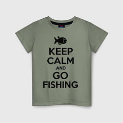 Детская футболка Keep Calm & Go fishing