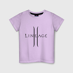 Футболка хлопковая детская Lineage logo, цвет: лаванда