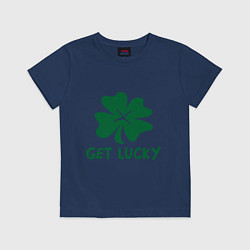 Футболка хлопковая детская Get lucky, цвет: тёмно-синий