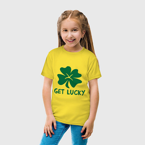 Детская футболка Get lucky / Желтый – фото 4
