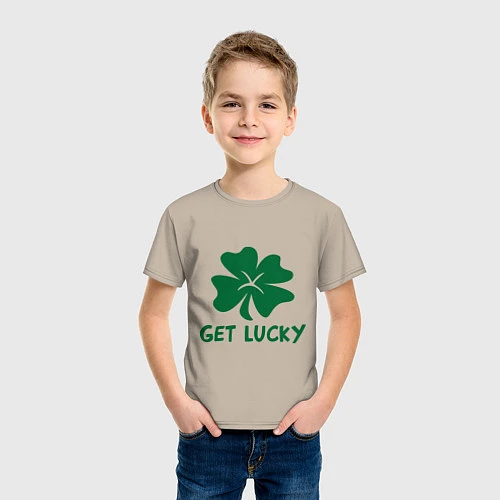 Детская футболка Get lucky / Миндальный – фото 3