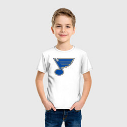 Футболка хлопковая детская St Louis Blues, цвет: белый — фото 2