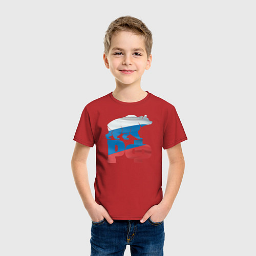 Детская футболка Российская Федерация / Красный – фото 3