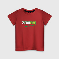 Футболка хлопковая детская Zombie - eat fresh, цвет: красный