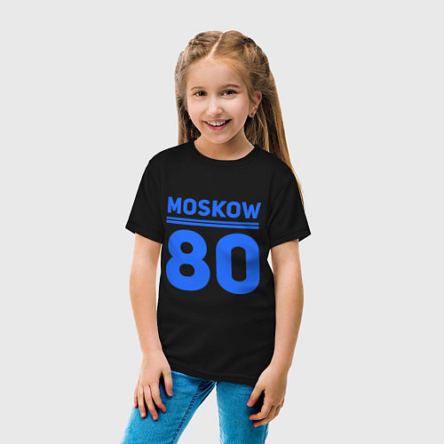 Детская футболка Moskow 80 / Черный – фото 4