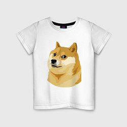 Футболка хлопковая детская Doge, цвет: белый