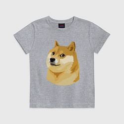 Футболка хлопковая детская Doge, цвет: меланж