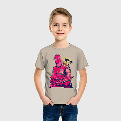 Детская футболка Hooking Over People? / Миндальный – фото 3