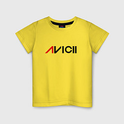 Футболка хлопковая детская Avicii, цвет: желтый