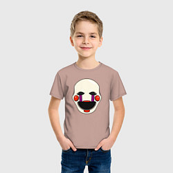 Футболка хлопковая детская Puppet FNAF Марионетка, цвет: пыльно-розовый — фото 2
