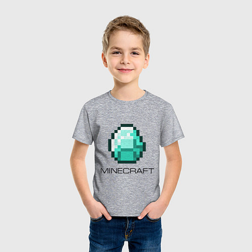 Детская футболка Minecraft Diamond / Меланж – фото 3