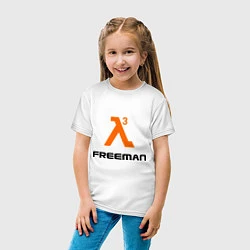 Футболка хлопковая детская HL3: Freeman, цвет: белый — фото 2