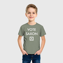 Футболка хлопковая детская Vote Saxon, цвет: авокадо — фото 2