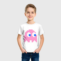 Футболка хлопковая детская Pac-Man: Pinky, цвет: белый — фото 2