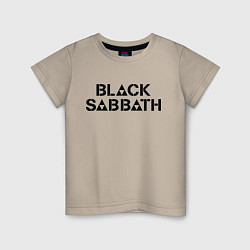 Футболка хлопковая детская Black Sabbath, цвет: миндальный