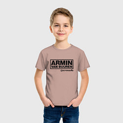 Футболка хлопковая детская Armin van Buuren, цвет: пыльно-розовый — фото 2