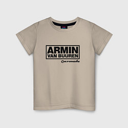 Футболка хлопковая детская Armin van Buuren, цвет: миндальный