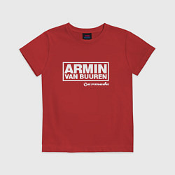 Футболка хлопковая детская Armin van Buuren, цвет: красный