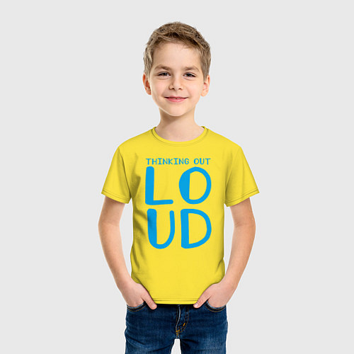 Детская футболка Thinking Out: Loud / Желтый – фото 3