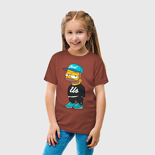 Детская футболка Bart Just Us / Кирпичный – фото 4
