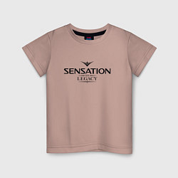 Футболка хлопковая детская Sensation: The Legacy, цвет: пыльно-розовый