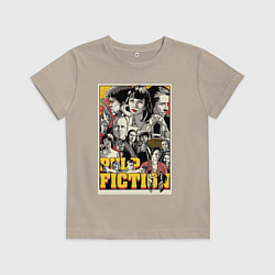 Футболка хлопковая детская Pulp Fiction Stories, цвет: миндальный