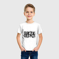Футболка хлопковая детская Suicide Silence: Venom, цвет: белый — фото 2