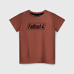 Футболка хлопковая детская Fallout 4, цвет: кирпичный