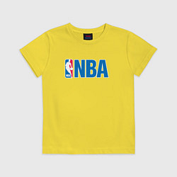 Футболка хлопковая детская NBA, цвет: желтый