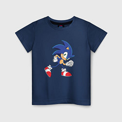 Футболка хлопковая детская Sonic the Hedgehog, цвет: тёмно-синий