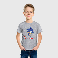 Футболка хлопковая детская Sonic the Hedgehog, цвет: меланж — фото 2
