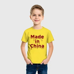 Футболка хлопковая детская Made In China, цвет: желтый — фото 2