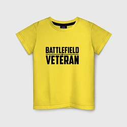 Футболка хлопковая детская Battlefield Veteran, цвет: желтый