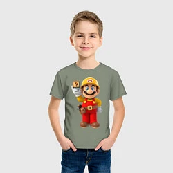 Футболка хлопковая детская Super Mario, цвет: авокадо — фото 2