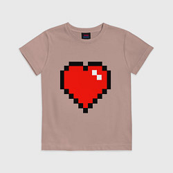Футболка хлопковая детская Minecraft Lover, цвет: пыльно-розовый