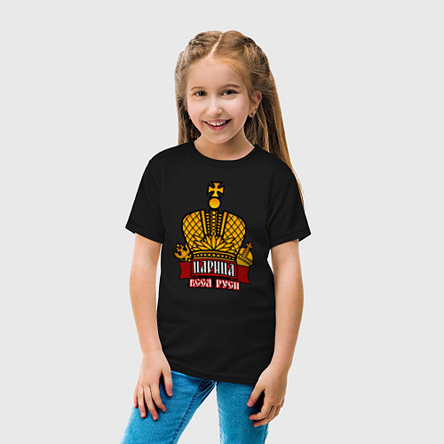 Детская футболка Царица / Черный – фото 4