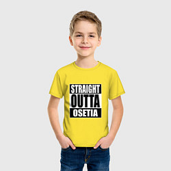Футболка хлопковая детская Straight Outta Osetia, цвет: желтый — фото 2