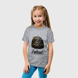 Футболка хлопковая детская Fallout, цвет: меланж — фото 2
