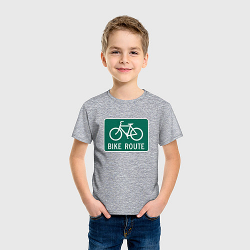 Детская футболка Дорога для велосипедистов / Меланж – фото 3