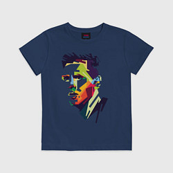 Футболка хлопковая детская Lionel Messi: fun-art, цвет: тёмно-синий