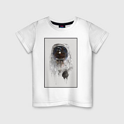 Футболка хлопковая детская Космонавт, цвет: белый