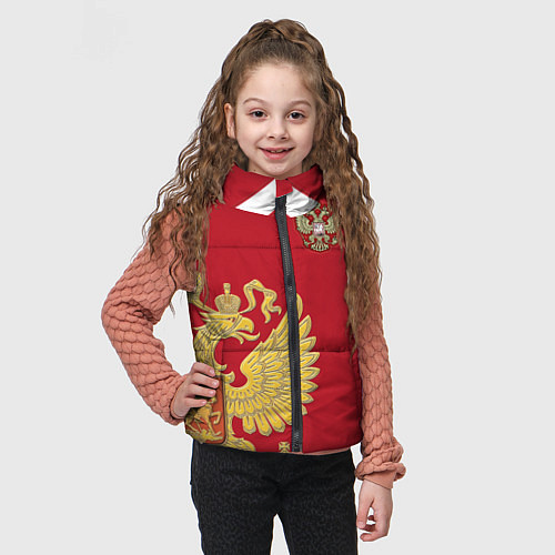 Детский жилет Сборная России: эксклюзив / 3D-Красный – фото 3