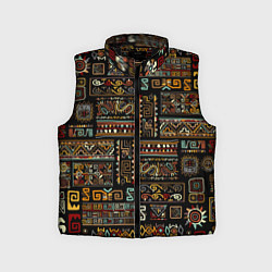 Детский жилет Этнический орнамент - Африка, цвет: 3D-черный