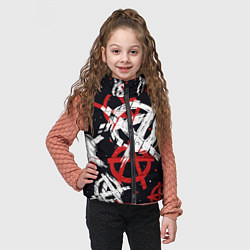 Детский жилет Анархия - паттерн, цвет: 3D-красный — фото 2