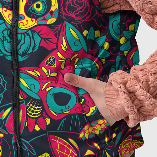 Детский жилет Мексиканский день мёртвых у кошек / 3D-Светло-серый – фото 5