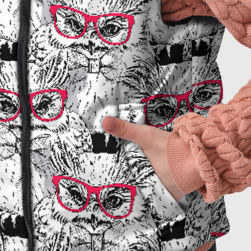 Детский жилет Совы в очках / 3D-Светло-серый – фото 5