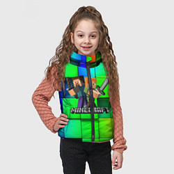 Детский жилет MINECRAFT, цвет: 3D-светло-серый — фото 2